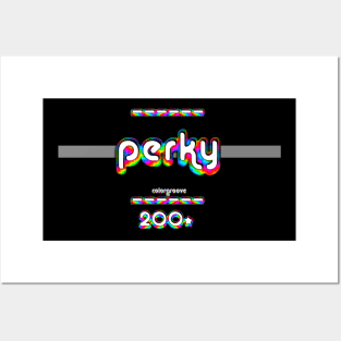 Perky 2000 ColorGroove Retro-Rainbow-Tube nostalgia (wf) Posters and Art